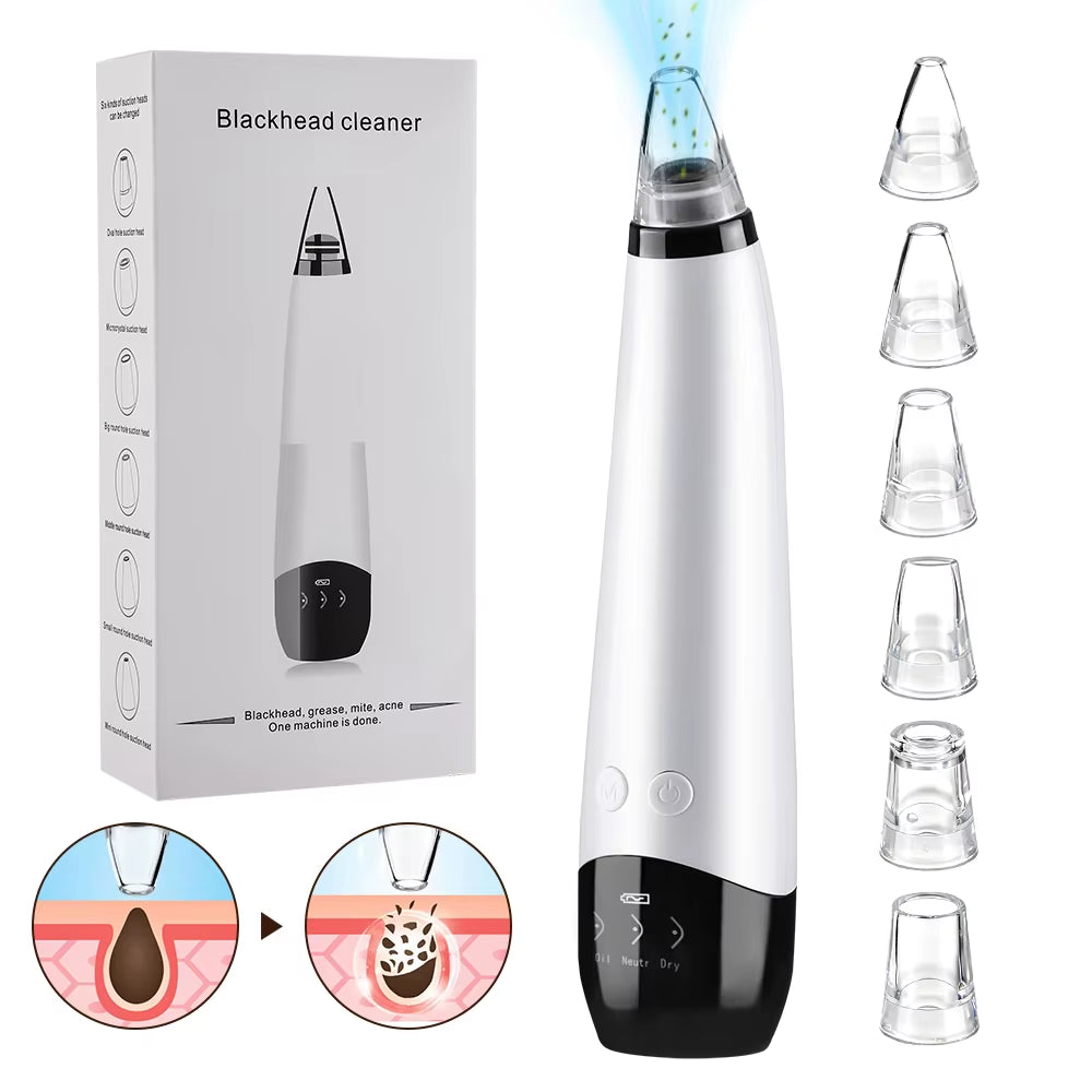 Electric Blackhead Remover Vacuum Cleaner Black Spots Removal Facial Deep Cleansing Pore Cleaner Machine Face Skin Care Tools